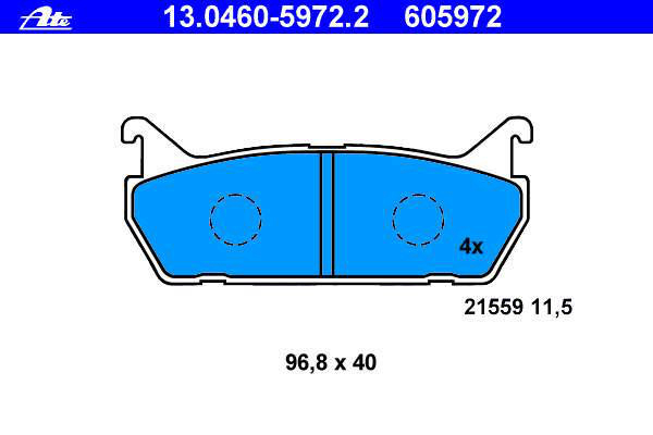 Alternativ bild 0 för Bromsbelägg ATE