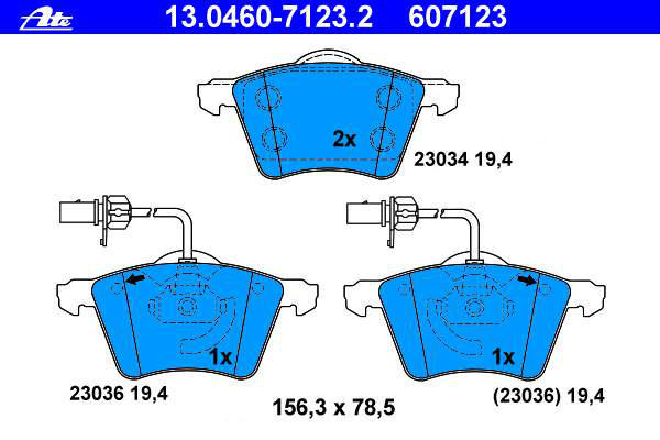 Alternativ bild 0 för Bromsbelägg ATE