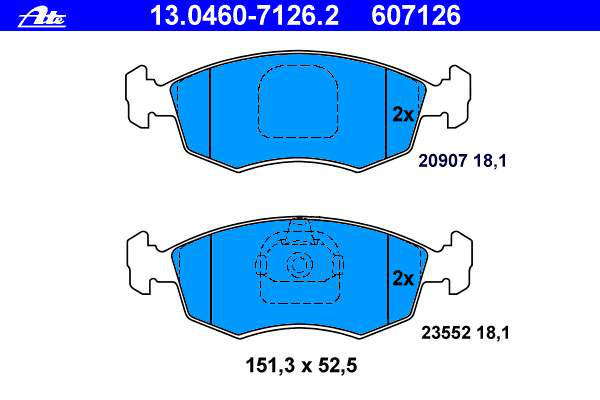 Alternativ bild 0 för Bromsbelägg ATE