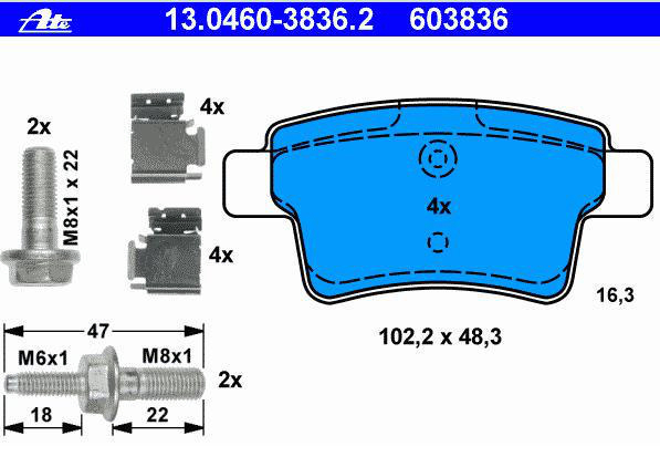 Alternativ bild 0 för Bromsbelägg