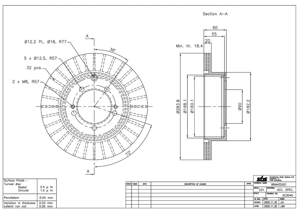 Alternativ bild 0 för Bromsskiva SBS