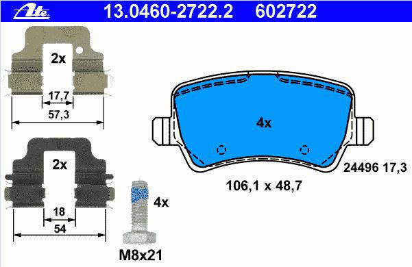 Alternativ bild 0 för Bromsbelägg ATE