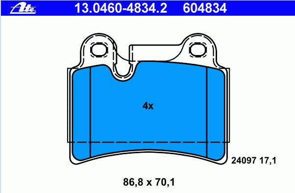 Alternativ bild 0 för Bromsbelägg ATE