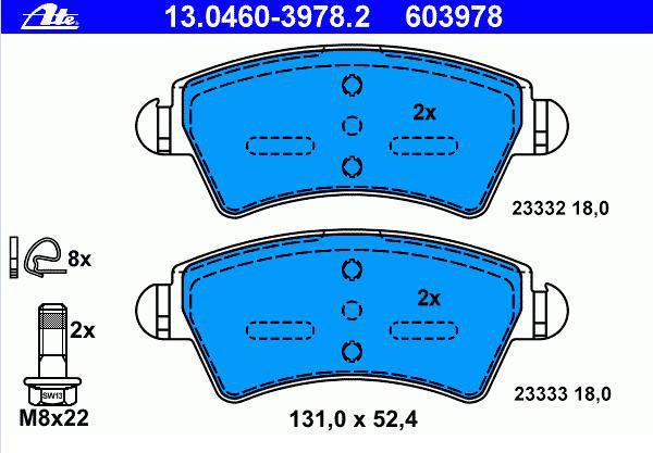 Alternativ bild 0 för Bromsbelägg ATE
