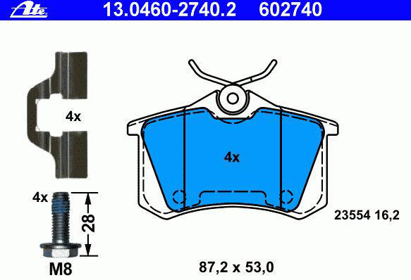 Alternativ bild 0 för Bromsbelägg ATE
