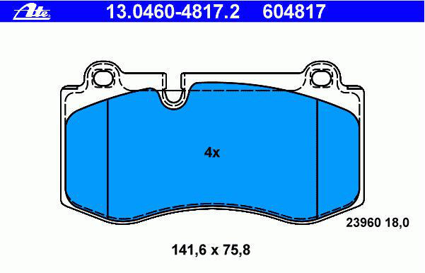 Alternativ bild 0 för Bromsbelägg