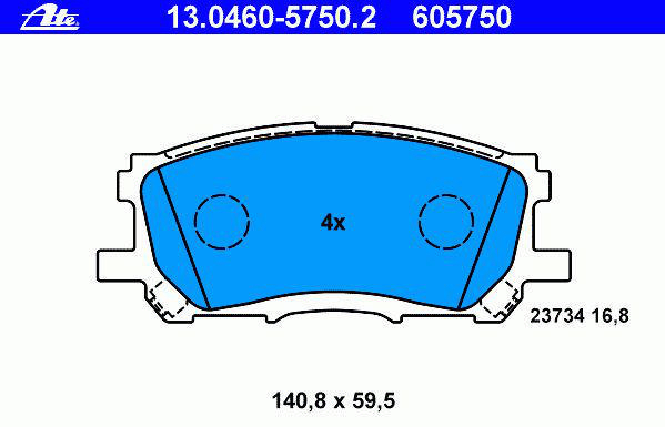 Alternativ bild 0 för Bromsbelägg