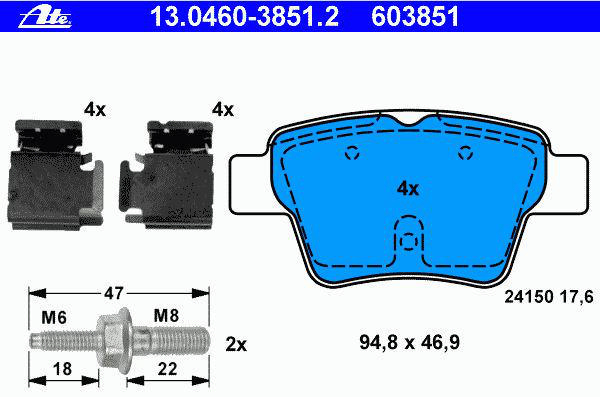 Alternativ bild 0 för Bromsbelägg ATE