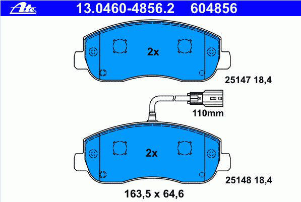 Alternativ bild 0 för Bromsbelägg ATE