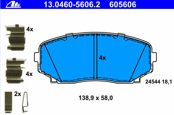Alternativ bild 0 för Bromsbelägg ATE
