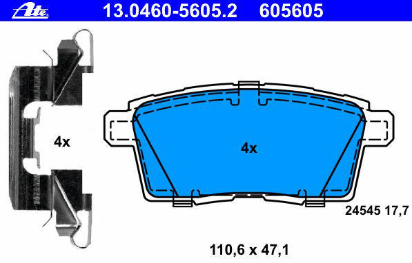 Alternativ bild 0 för Bromsbelägg ATE