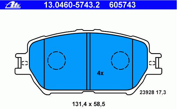 Alternativ bild 0 för Bromsbelägg ATE
