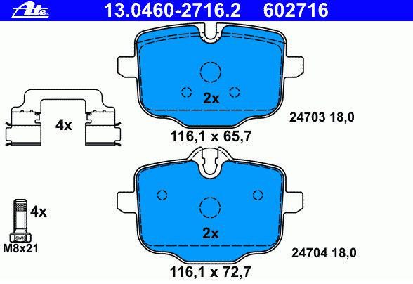 Alternativ bild 0 för Bromsbelägg ATE