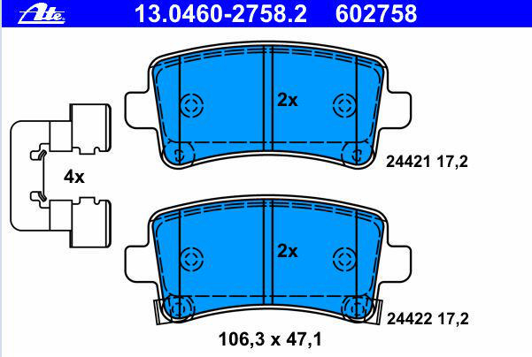 Alternativ bild 0 för Bromsbelägg ATE
