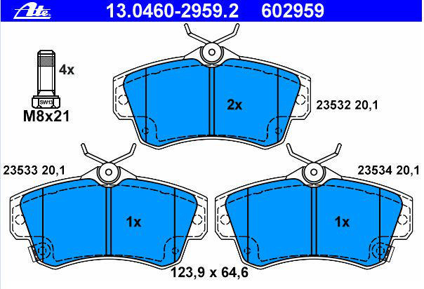 Alternativ bild 0 för Bromsbelägg