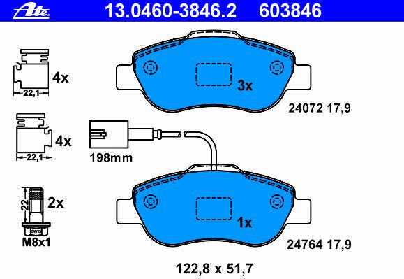 Alternativ bild 0 för Bromsbelägg ATE
