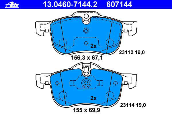 Alternativ bild 0 för Bromsbelägg ATE