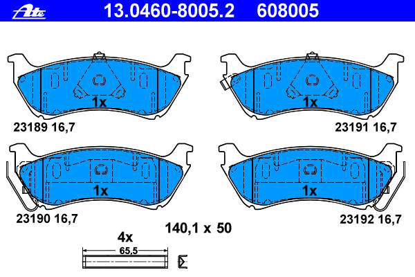 Alternativ bild 0 för Bromsbelägg