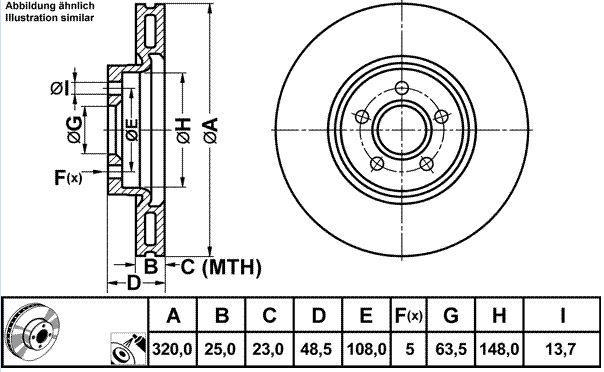 Alternativ bild 0 för Bromsskiva ATE