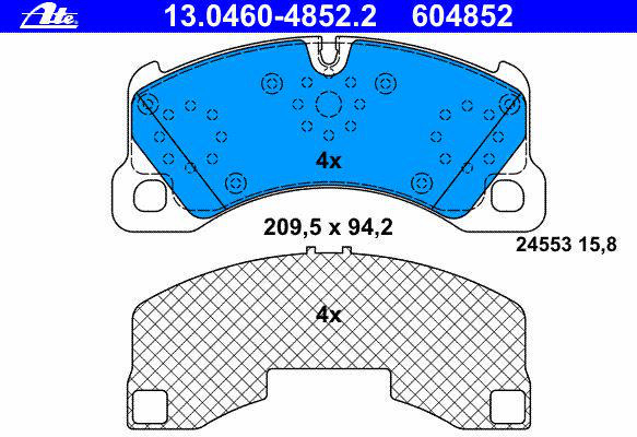 Alternativ bild 0 för Bromsbelägg ATE