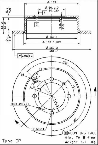 Alternativ bild 0 för Bromsskiva Brembo