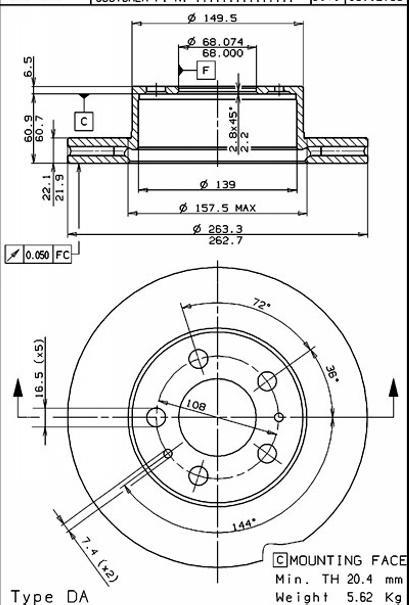 Alternativ bild 0 för Bromsskiva ATE