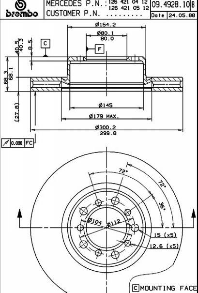 Alternativ bild 0 för Bromsskiva