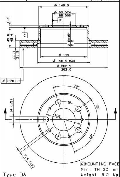 Alternativ bild 0 för Bromsskiva