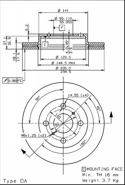 Alternativ bild 0 för Bromsskiva