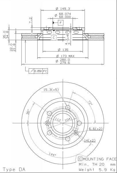 Alternativ bild 0 för Bromsskiva