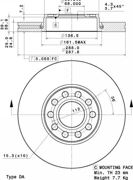 Alternativ bild 0 för Bromsskiva