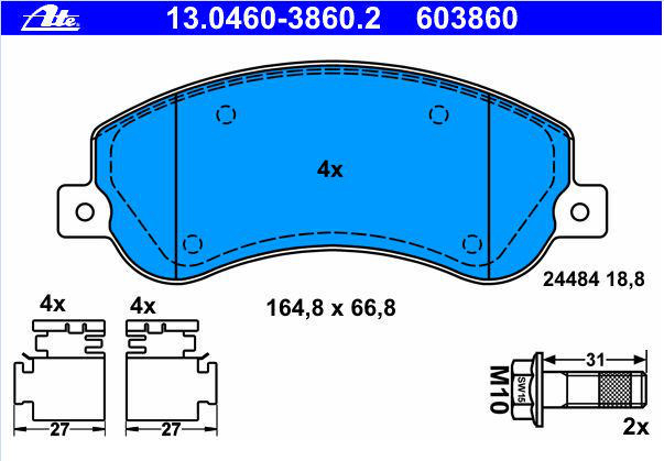 Alternativ bild 0 för Bromsbelägg ATE