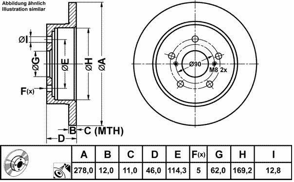 Alternativ bild 0 för Bromsskiva ATE