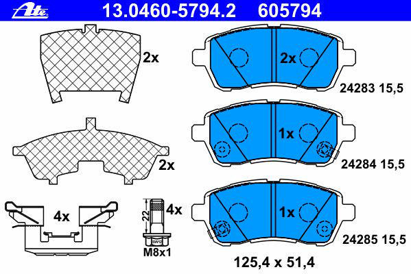 Alternativ bild 0 för Bromsbelägg ATE