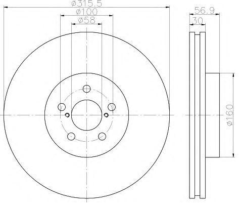 Alternativ bild 0 för Bromsskiva ATE