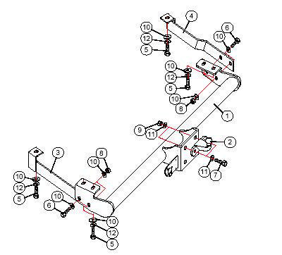 Westfalia Dragkrok 2-håls kula