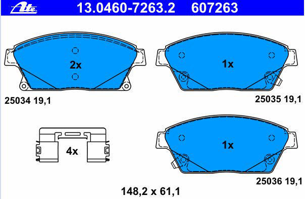 Alternativ bild 0 för Bromsbelägg ATE