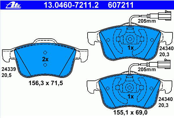 Alternativ bild 0 för Bromsbelägg ATE