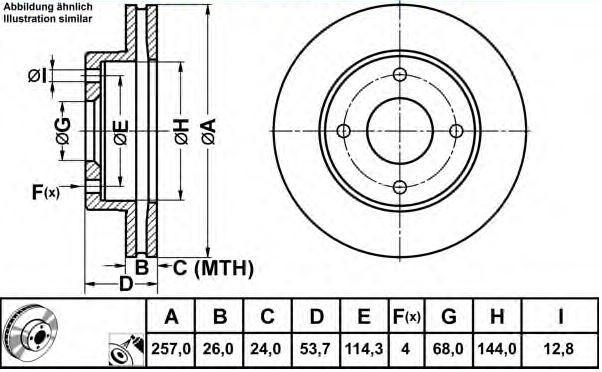 Alternativ bild 0 för Bromsskiva