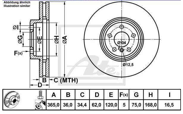 Alternativ bild 0 för Bromsskiva