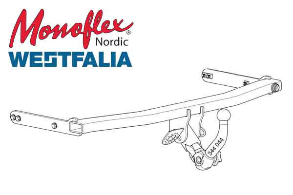 Dragkrok, Avtagbar Westfalia 344044600001 - seat altea, leon, toledo iii