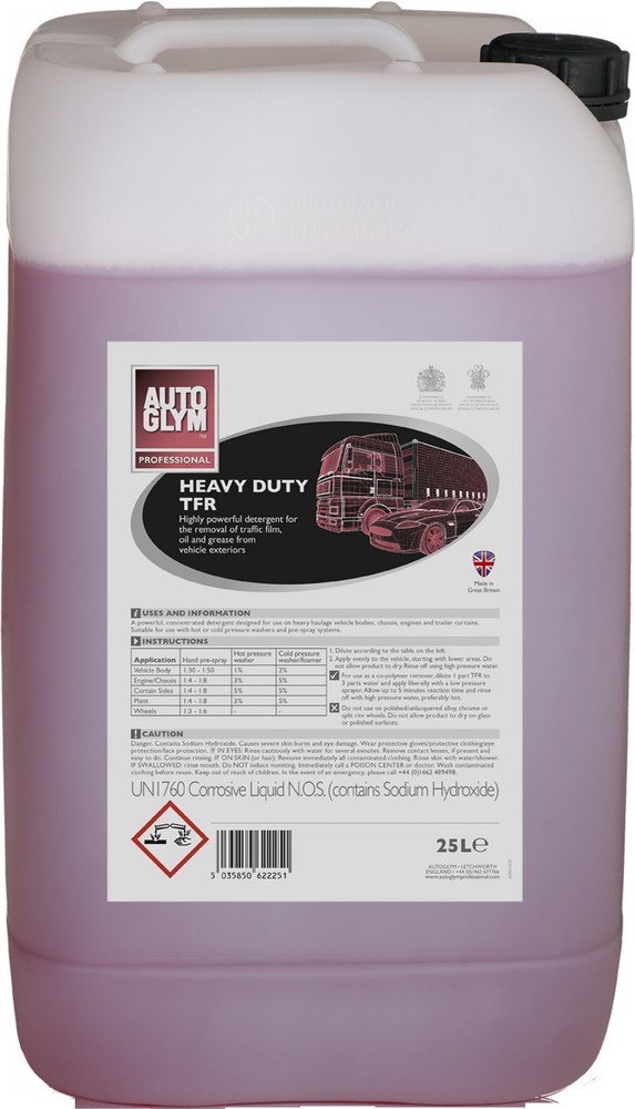Autoglym Heavy Duty TFR - Alkalisk avfettning Dunk 25 l