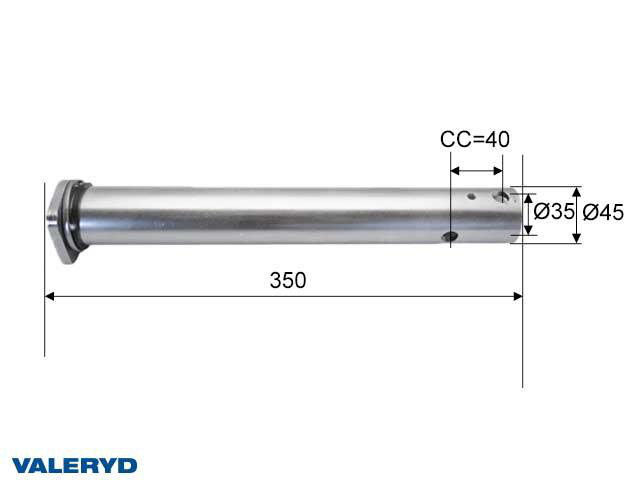 Dragrör Knott KFL12, Ø 45mm