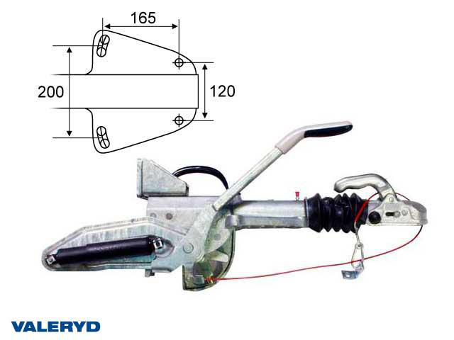 Påskjutsbroms Knott KFG30-A, utf. GF,1 600-3 000 kg, med konsoll för s