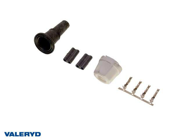 Bajonettkontakt Ajba/Jokon/Radex 4-pol, vit, utvändig låsning Valeryd