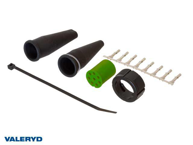 Bajonettkontakt Aspöck 8-pol höger/grön, invändig låsning Valeryd