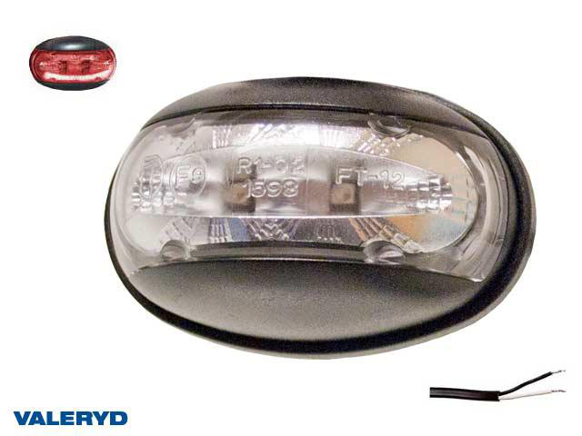 LED Positionsljus Valeryd 60x32x35 röd 12-30V inkl. 450 mm kabel