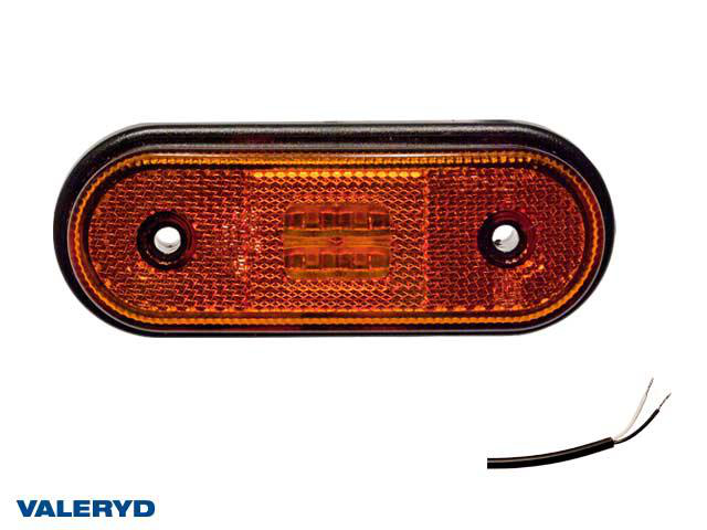 LED Positionsljus Valeryd 120x46x18 röd 12-30V med reflex inkl. 450 mm