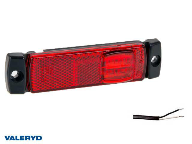 LED Positionsljus Valeryd 130x32x14,5 röd 12-30V med reflex inkl. 450
