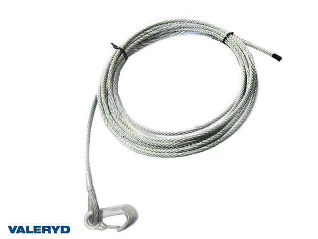 Vinschwire med krok, 5mm - Längd 8m